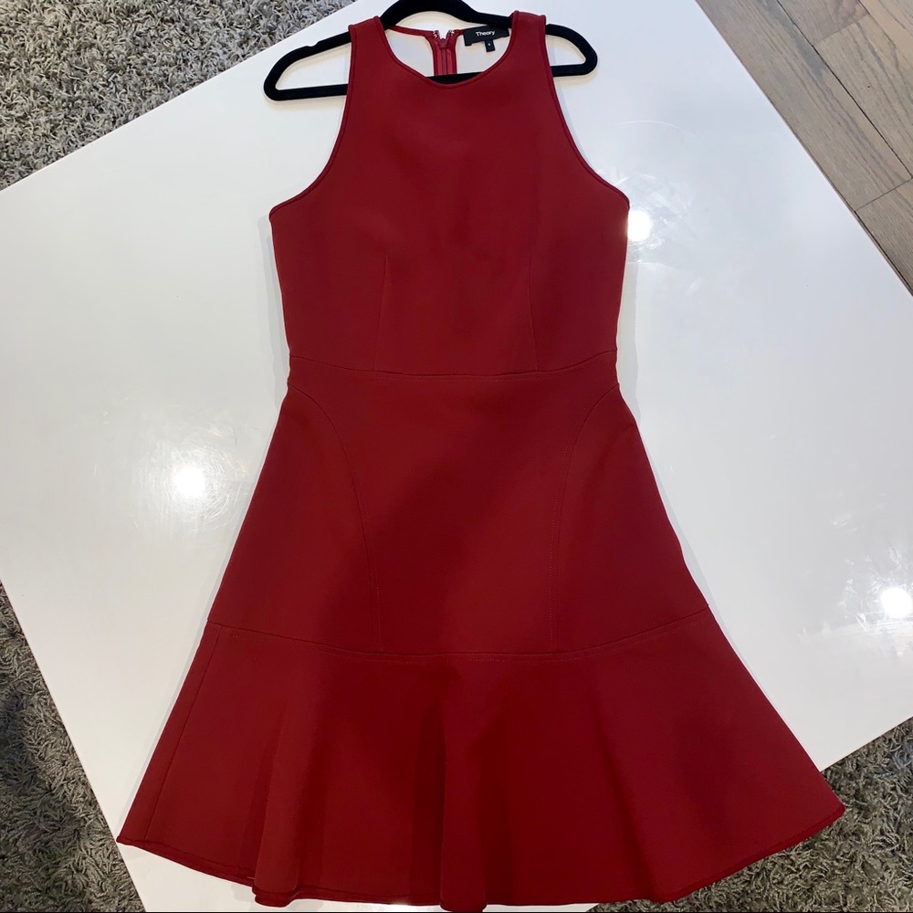 Theory red dress. Size 0. NWOT